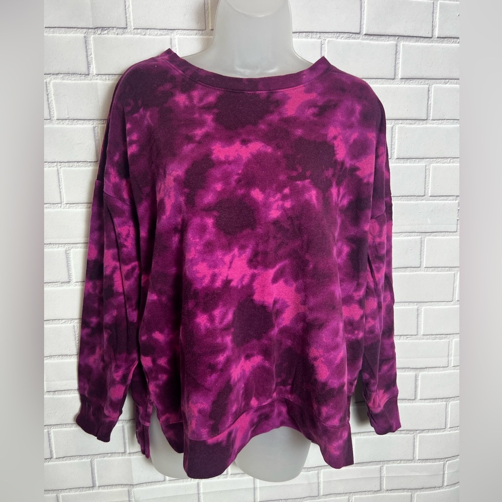 TERRA & SKY Purple Tie-Dye Women's Top/size 14W